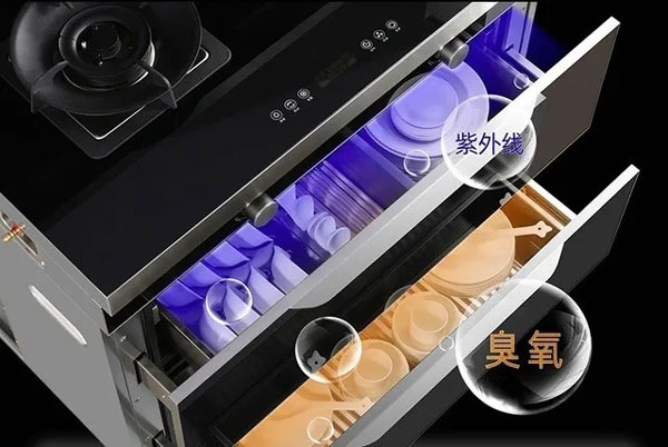 杏盛平台集成灶配备消毒柜